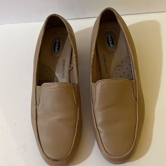 Dr. Scholl’s Tan Leather Double Air-Pillo Loafers Size 11 - Picture 2 of 6